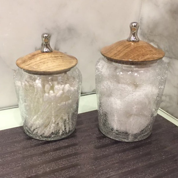 Glass Bathroom Jars Wayfair
