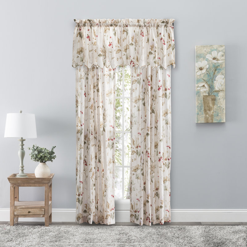 Rosalind Wheeler Maeda Crushed Taffeta 48 Window Valance Wayfair