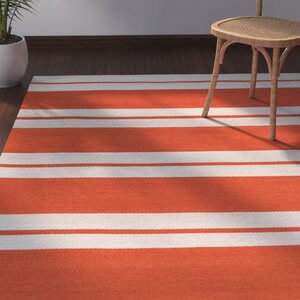 Makrasyka Orange Indoor/Outdoor Area Rug