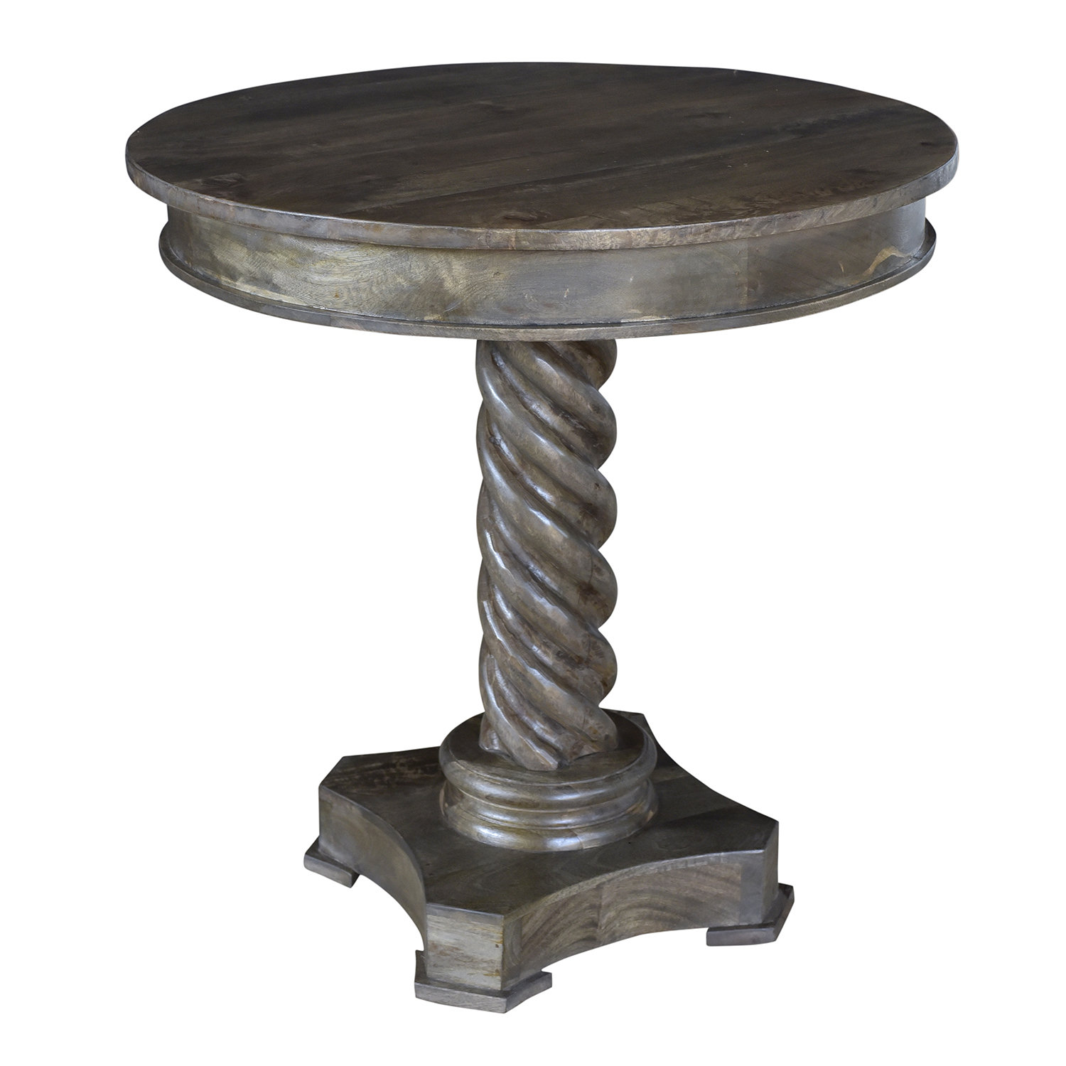 Fleur De Lis Living Azaria 30'' Tall Solid Wood Pedestal End Table