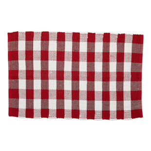 Red Buffalo Plaid Rug Wayfair Tomball Buffalo Check Rag Cotton Red Area Rug