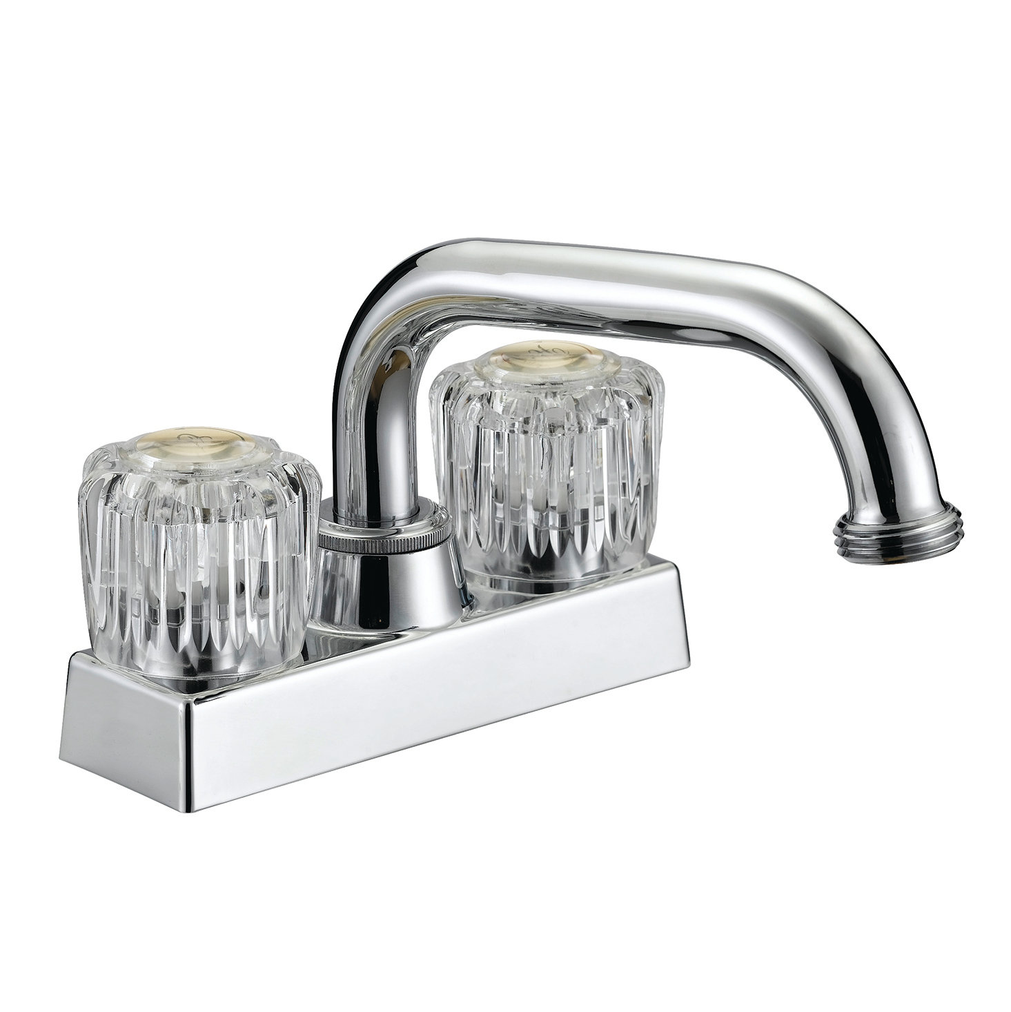 Aqua Plumb Double Handle Centerset Laundry Faucet With Adapter