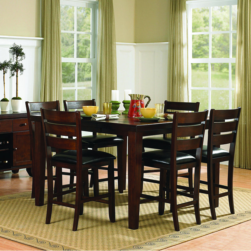 Millwood Pines Leola 7 Piece Extendable Solid Wood Dining ... (800 x 800 Pixel)