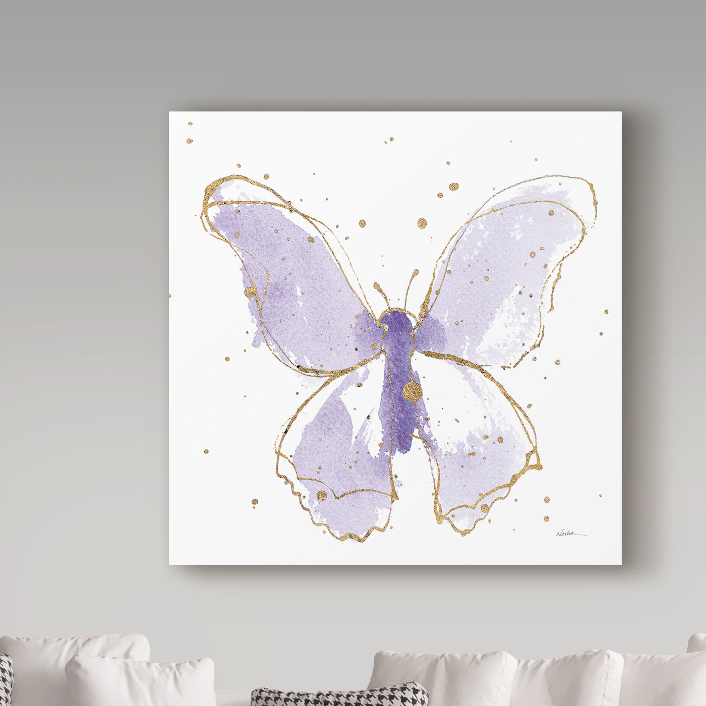 Global Gallery Shirley Novak Gilded Butterflies V Giclee Stretched Canvas Artwork 18 x 18 Global Gallery Shirley Novak Gilded Butterflies V Giclee Stretched Canvas Artwork 18 x 18