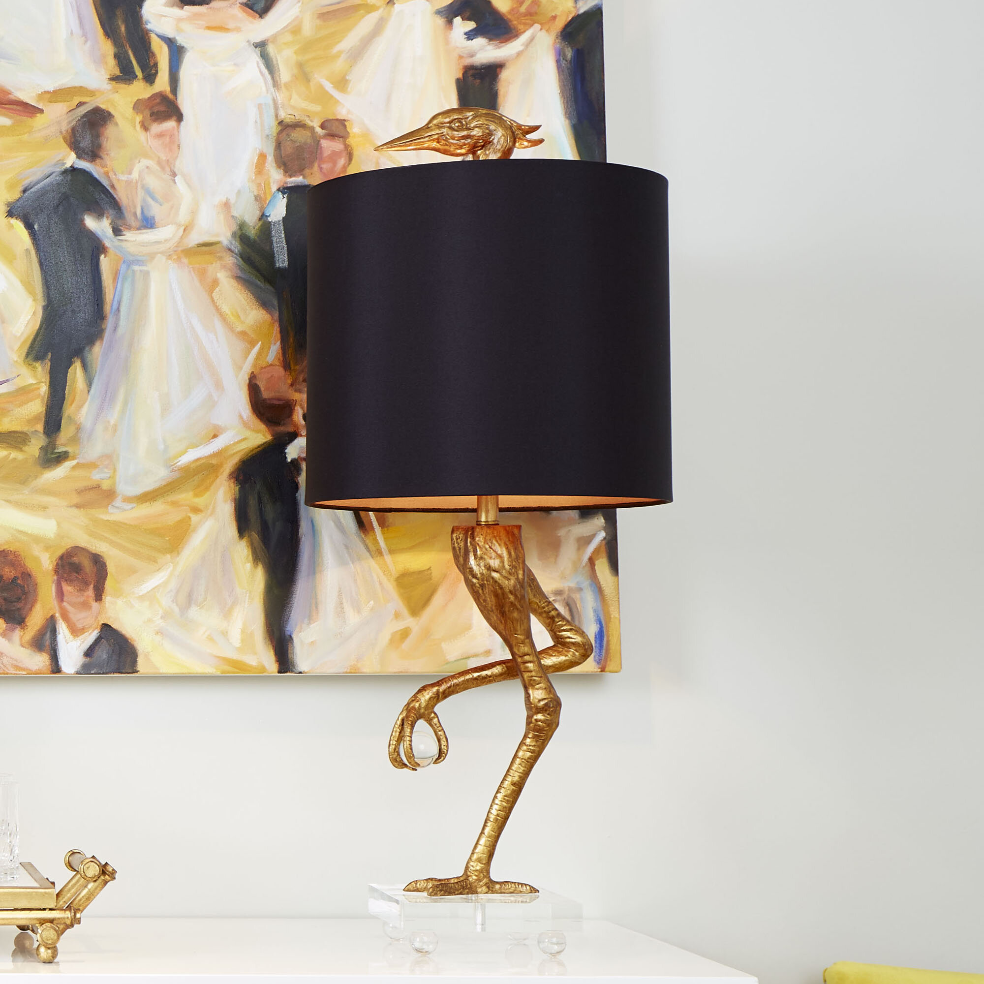 gold ibis table lamp