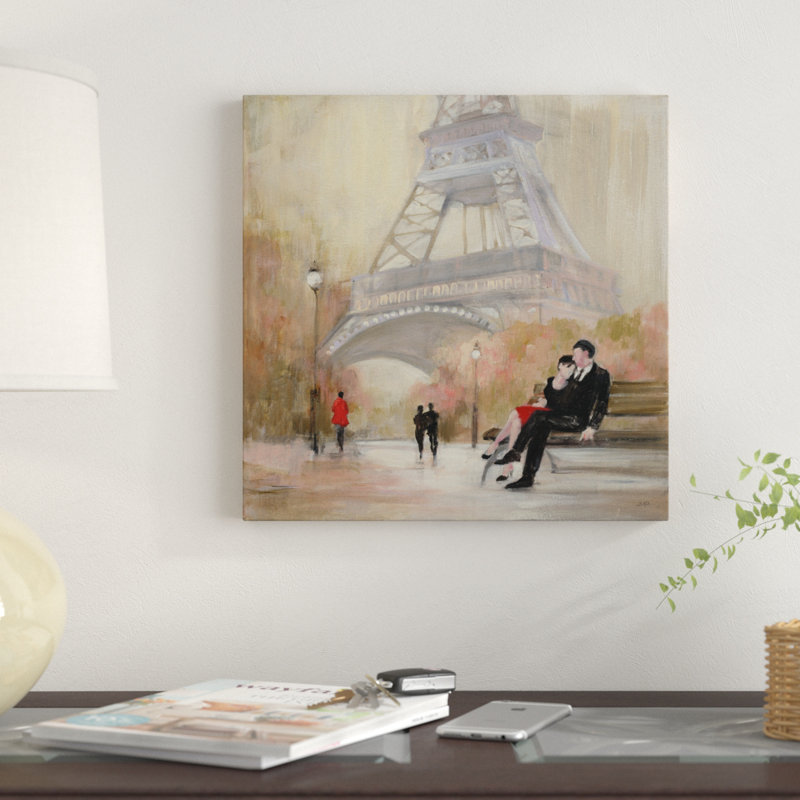 Winston Porter Romantic Paris I Red Jacket Acrylic Painting Print On Wrapped Canvas Wayfair Ca