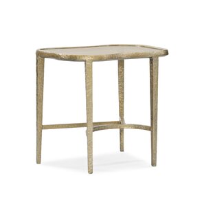 Modern Edge 20'' Tall Glass End Table by Caracole Modern
