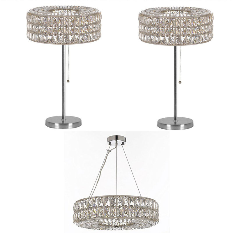 Rosdorf Park Rothley 3 Piece Ring Crystal 8 Light Crystal Chandelier Wayfair