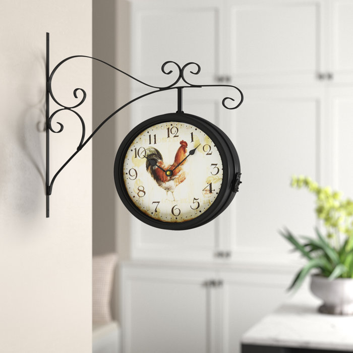 Round Rooster Wall Clock Round Rooster Wall Clock