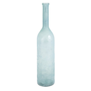 Rockridge Blue Recycled Glass Decorative Bottle