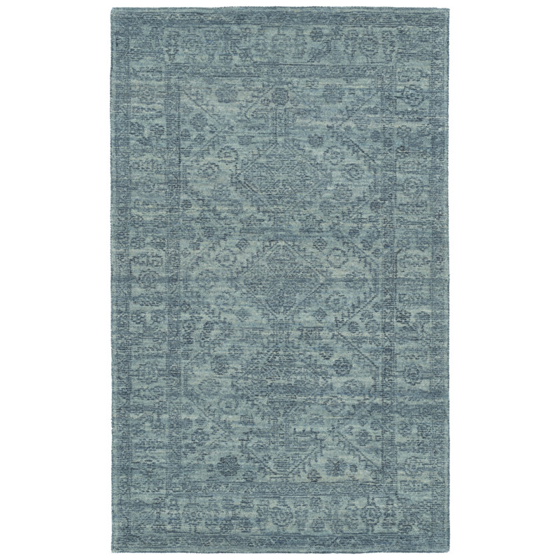 Bungalow Rose Dunbury Geometric Hand Tufted Blue Indoor Area Rug Wayfair
