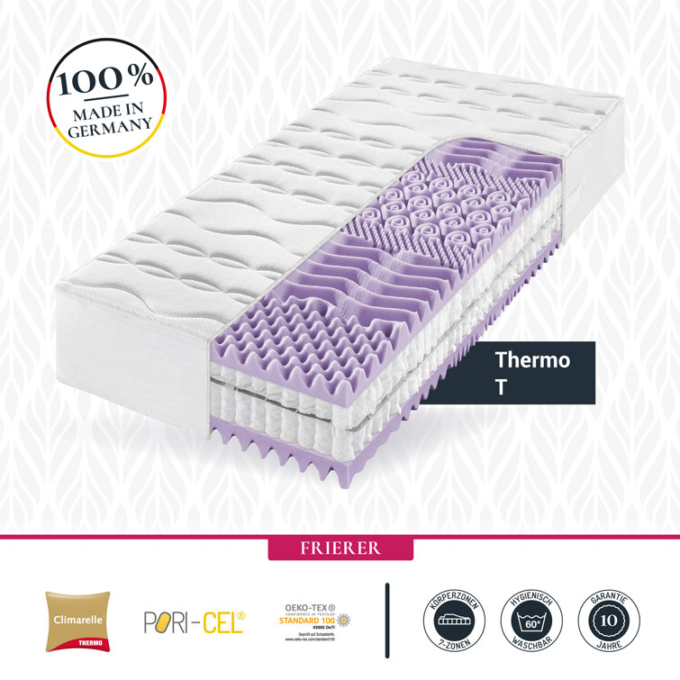 Frankenstolz 7 Zonen Tonnentaschenfederkern Matratze Frankenstolz Thermo 24 Cm Hohe Oeko Tex Standard 100 Wayfair De