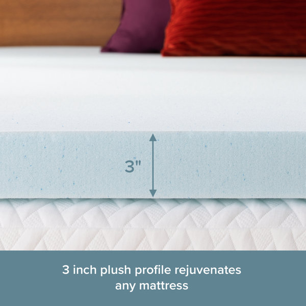 White Noise 3 Gel Memory Foam Mattress Topper Reviews Wayfair
