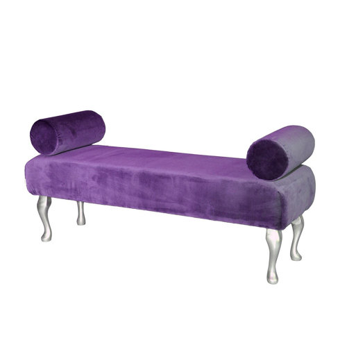 Baroque Upholstered Storage Bench Happy Barok Colour: Purple