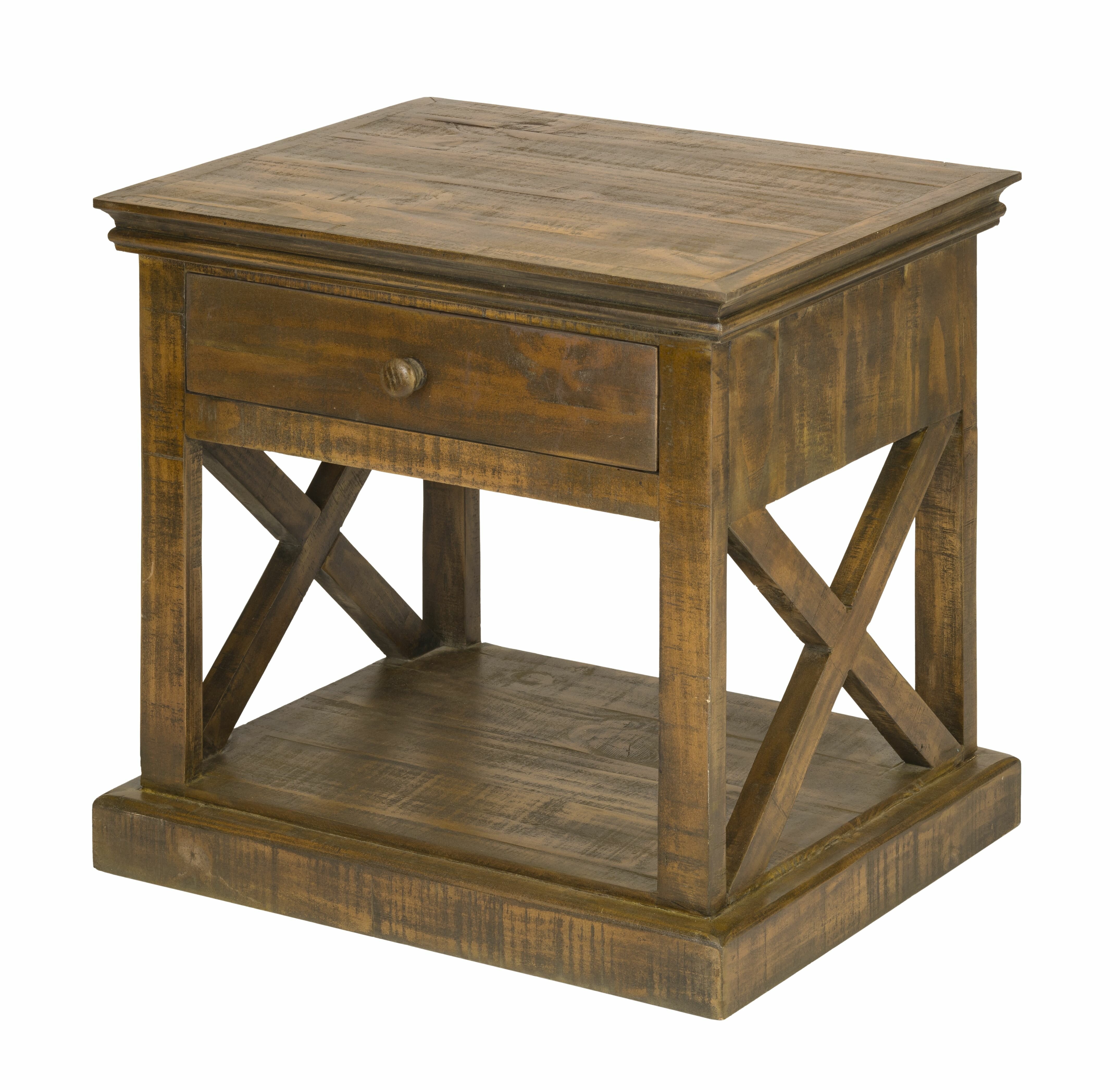 Gracie Oaks Tuba Solid Wood Frame End Table Wayfair