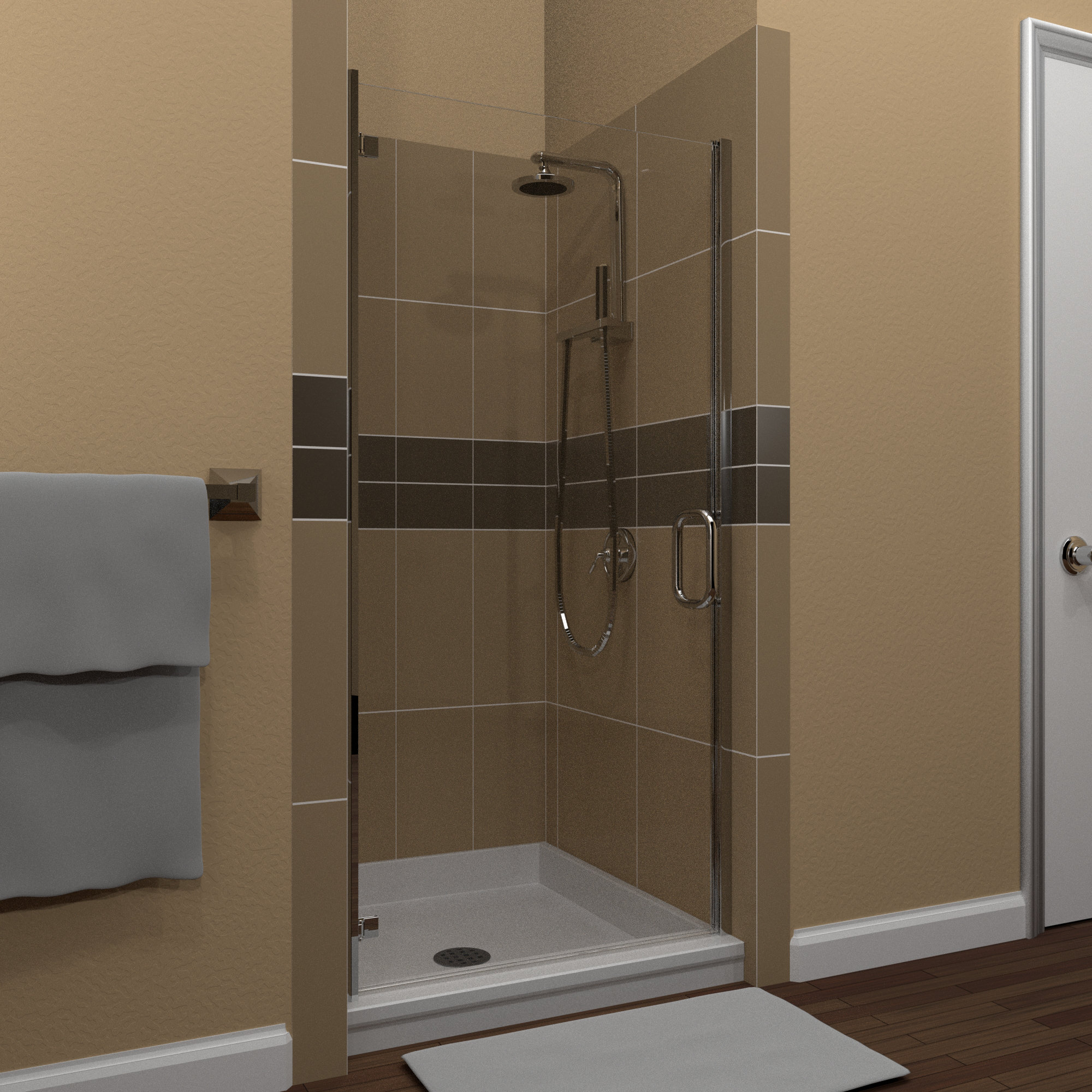 Mp Swinging 34 X 67 Hinged Semi Frameless Shower Door Mp Swinging 34 X 67 Hinged Semi Frameless Shower Door