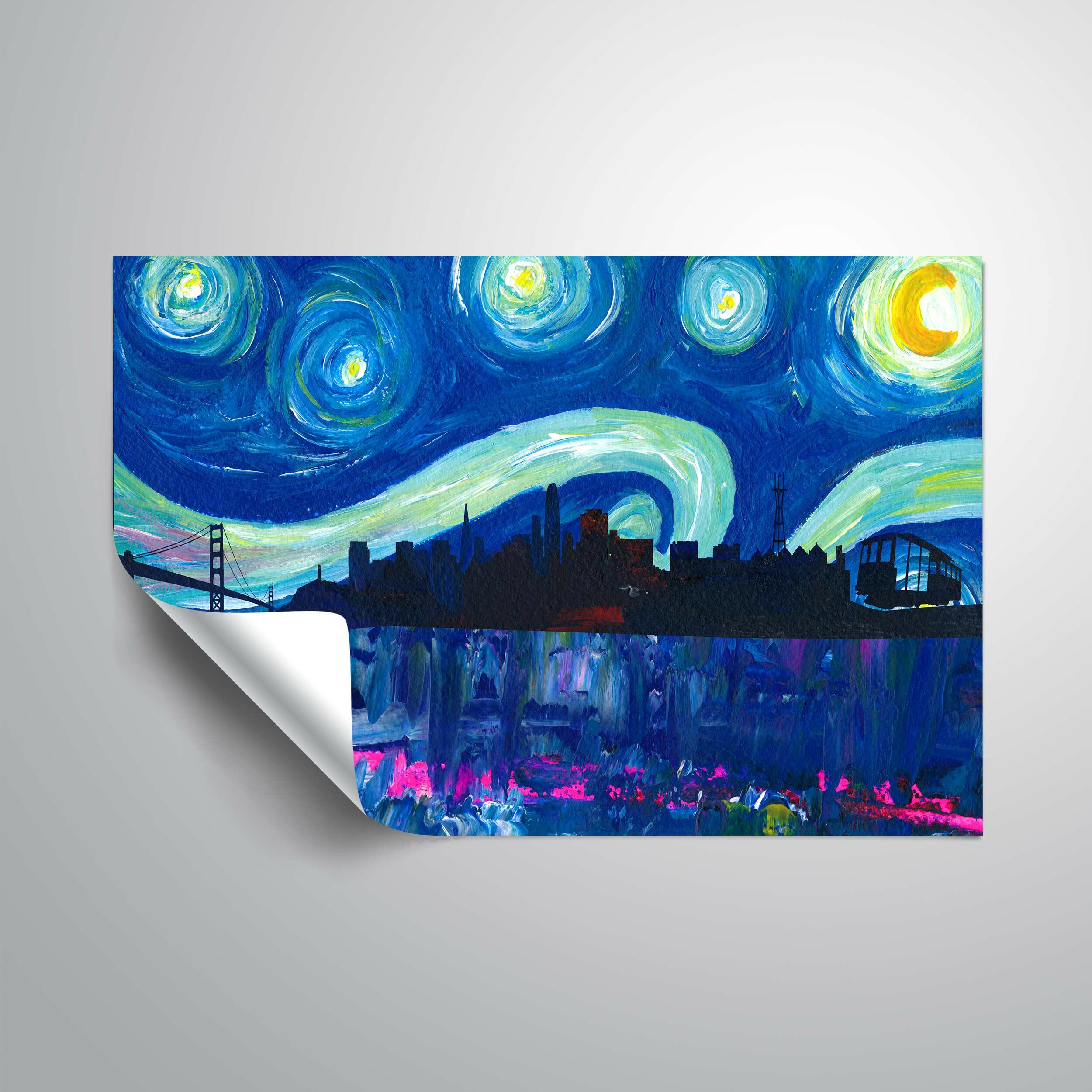 Download Winston Porter San Francisco Skyline Scissor Starry Night 2 Graphic Art Print Wayfair