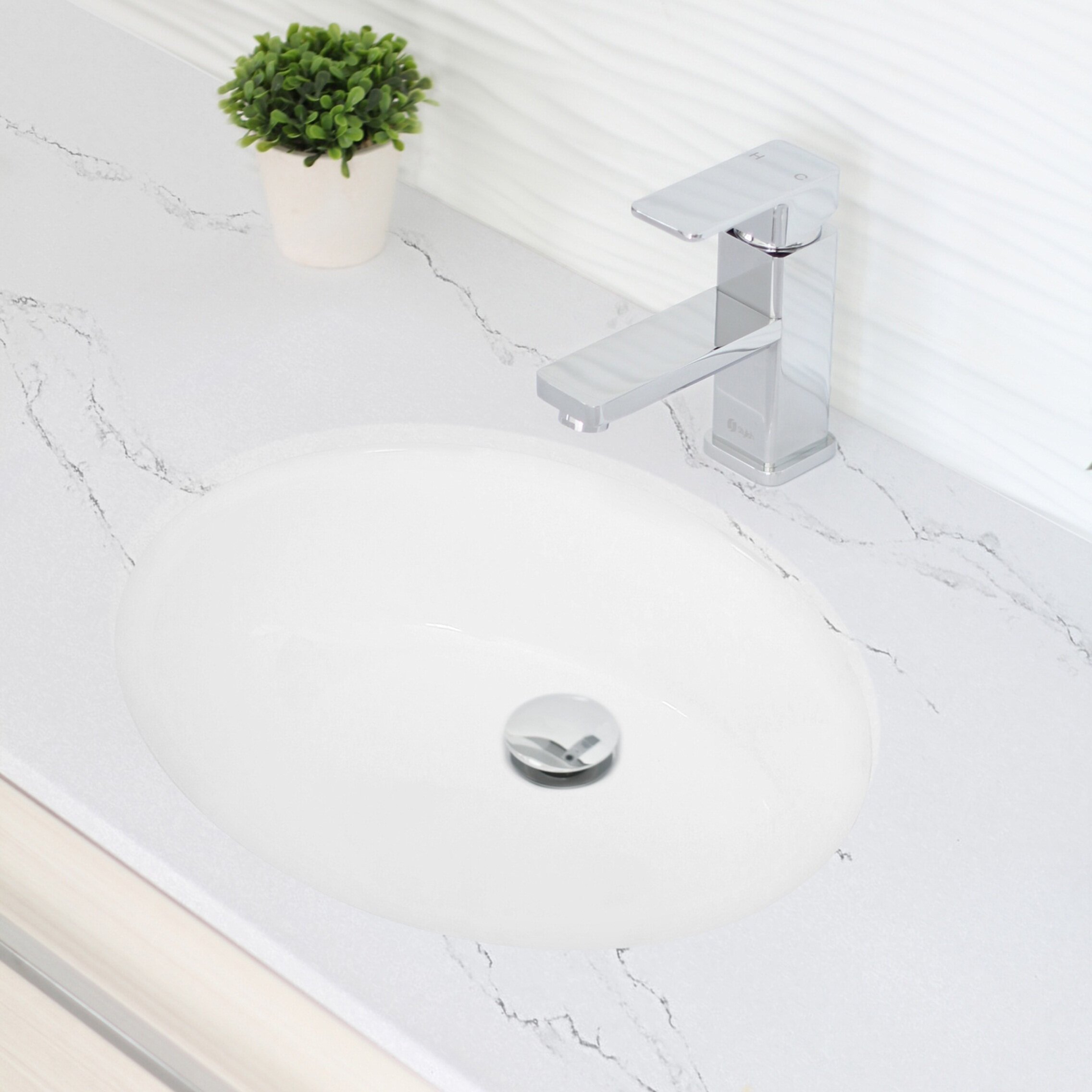 Stylish White Ceramic Oval Undermount Bathroom Sink Reviews Wayfairca