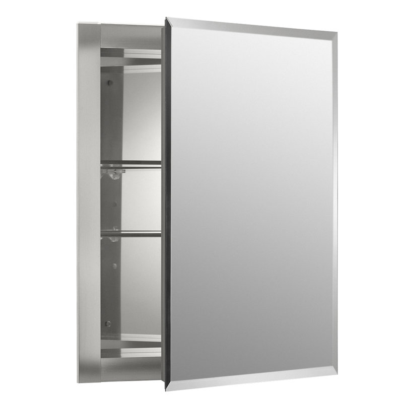 k-cb-clr1620fs kohler 16" x 20" recessed frameless medicine cabinet