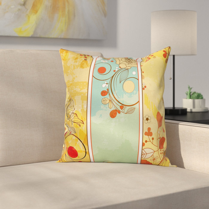 East Urban Home Floral Graphic Pillow Cover Wayfair