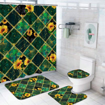 Romantic Sunflower and Butterflies Shower Curtain Set with Non-Slip Rugs Toilet Lid Cover and Bath Mat 4 Pcs Sunflower Shower Curtain Sets with Rugs You are My Sunshine Bath Curtain with Hooks Romantic Sunflower and Butterflies Shower Curtain Set with Non-Slip Rugs Toilet Lid Cover and Bath Mat 4 Pcs Sunflower Shower Curtain Sets with Rugs You are My Sunshine Bath Curtain with Hooks
