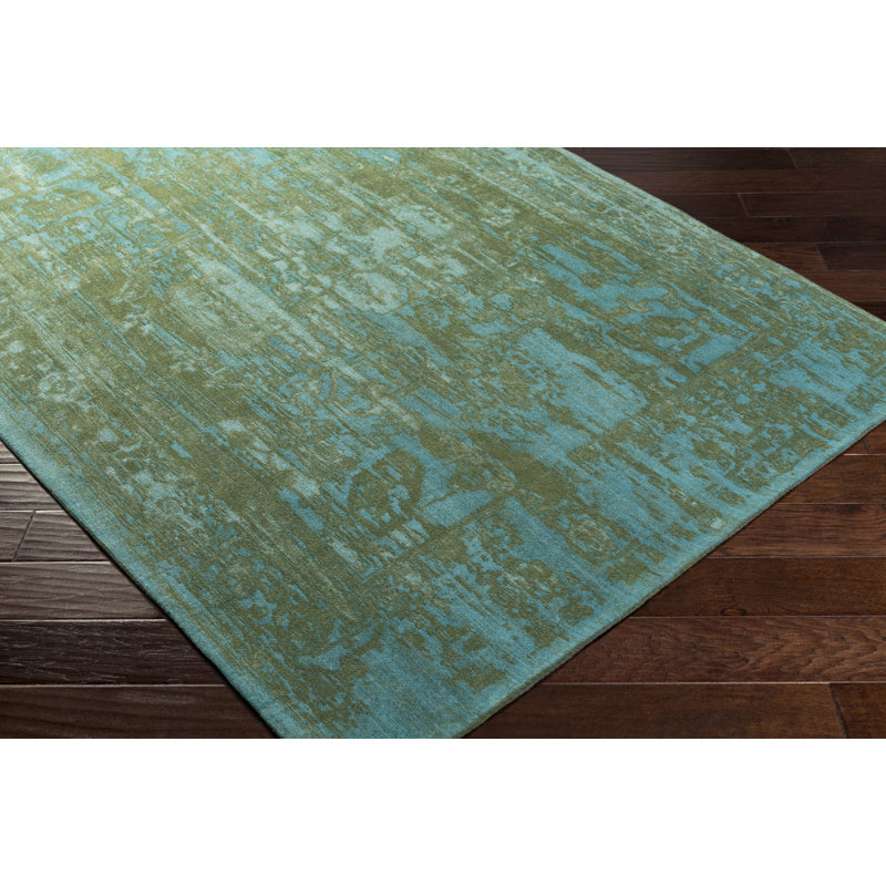World Menagerie Mcintosh HandWoven Green/Teal Area Rug & Reviews Wayfair