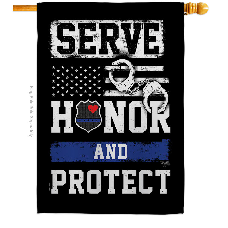 Breeze Decor Serve Honor Protect Impressions Decorative 2 Sided Polyester 40 X 28 In House Flag
