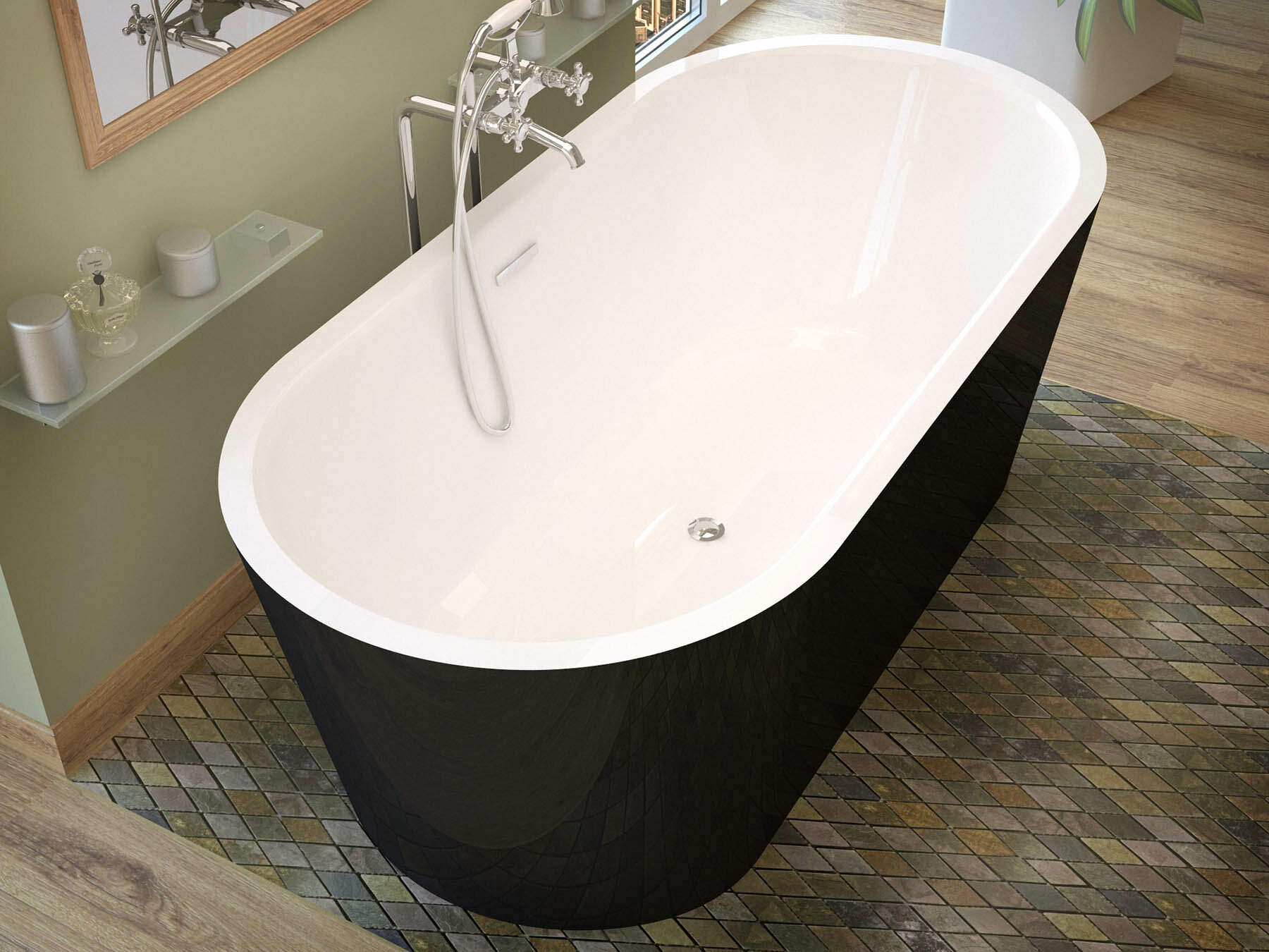 Spa Escapes Little Key 66 7 X 31 6 Freestanding One Piece Soaking Bathtub With Center Drain Reviews Wayfair