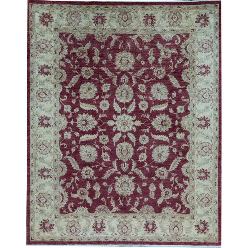 Bokara Rug Co Inc Ziegler Oriental Hand Knotted Wool Red Cream Area Rug Wayfair