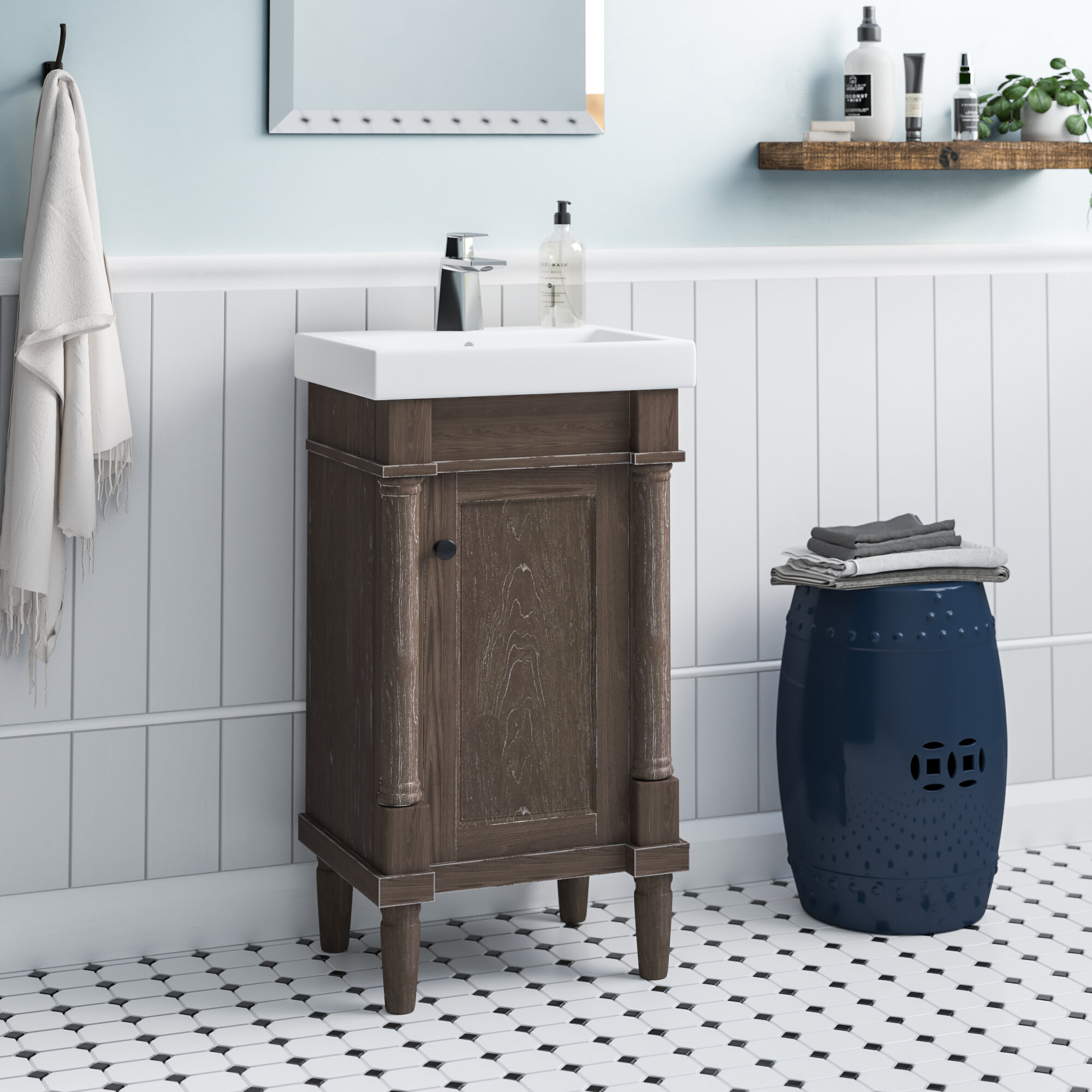 malena 18" single sink bathroom vanity set