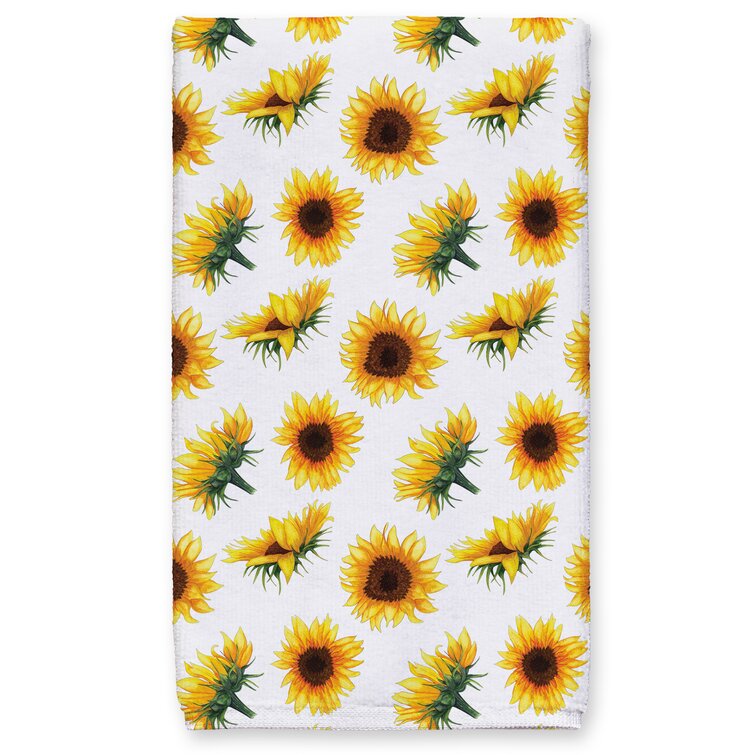 Kitchen Dish Hand Towels Sunflowers Spring Summer Flowers Summer Set of 2!