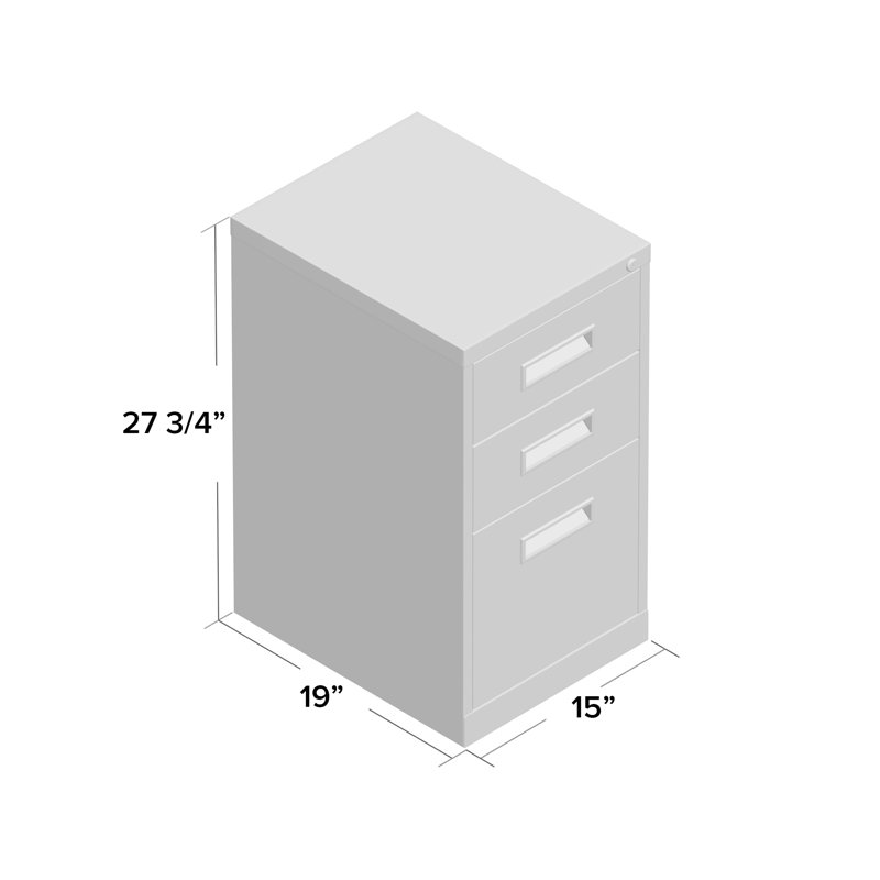 Commclad 3 Drawer Vertical Filing Cabinet Reviews Wayfair