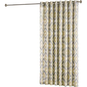 Annamaria Geometric Semi-Sheer Grommet Single Curtain Panel