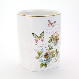 Go to store & view more images Avanti Linens Butterfly Garden Waste Basket