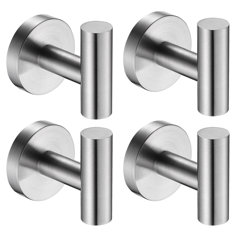 Brushed Nickel Robe Hook with Mounting Hardware 