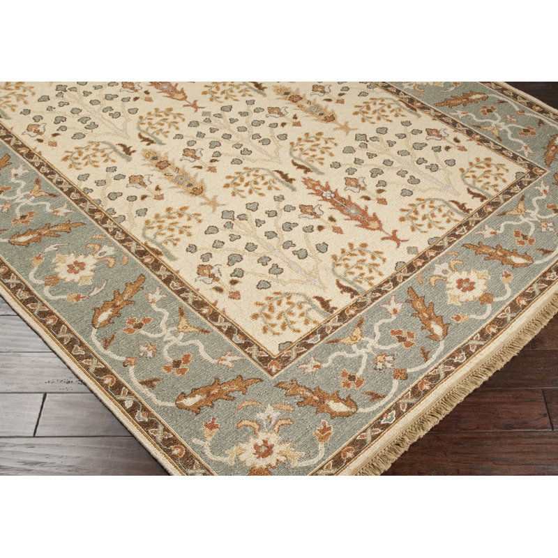 Surya Sonoma Oriental Hand Knotted Wool Beige Gray Area Rug Perigold