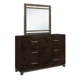 McMullen 6 Drawer Double Dresser with Mirror by Red Barrel Studio®