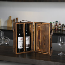 MyGift Rustic Grey Wood Wall Mounted Wine Glass & Bottle Rack with Chalkboard 
