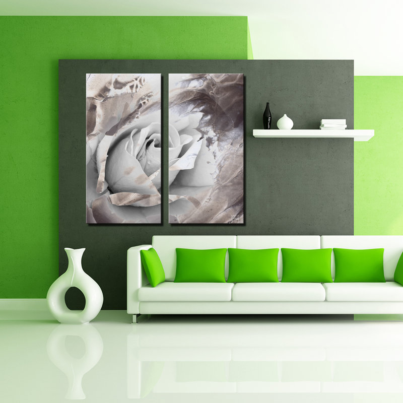 House Of Hampton Painted Petals Xlvii 2 Piece Wrapped Canvas