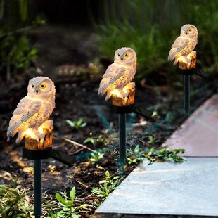 table tops and more. patios Fabulous Solar Powered Metal Owl Perfect for lawns 