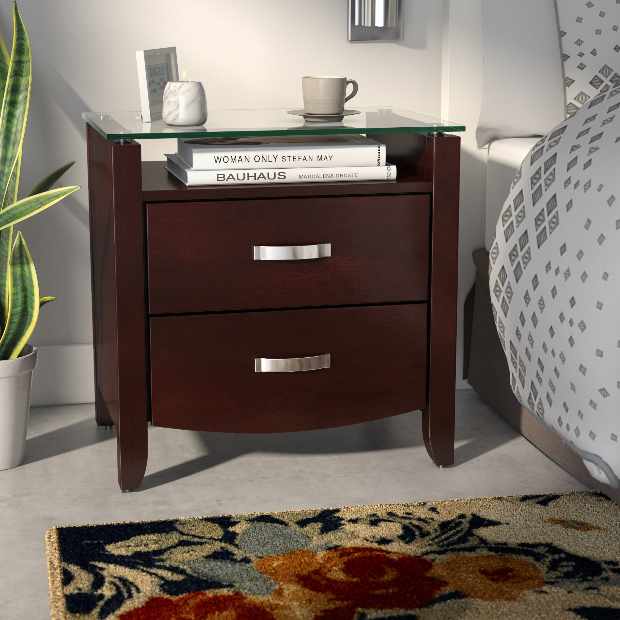 Glass Top Nightstands You Ll Love In 2020 Wayfair