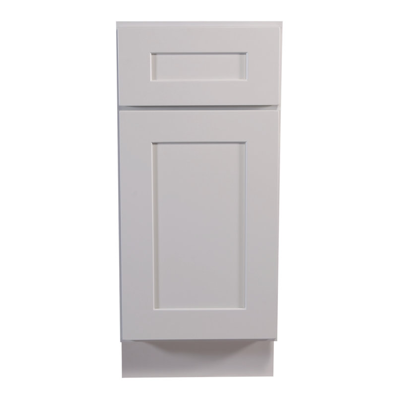 Ebern Designs Frits Ready To Assemble 15 X 34 5 X 24 In Base Cabinet Style 1 Door With 1 Drawer In White Wayfair