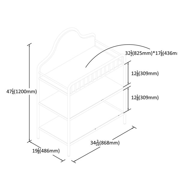 piper metal changing table
