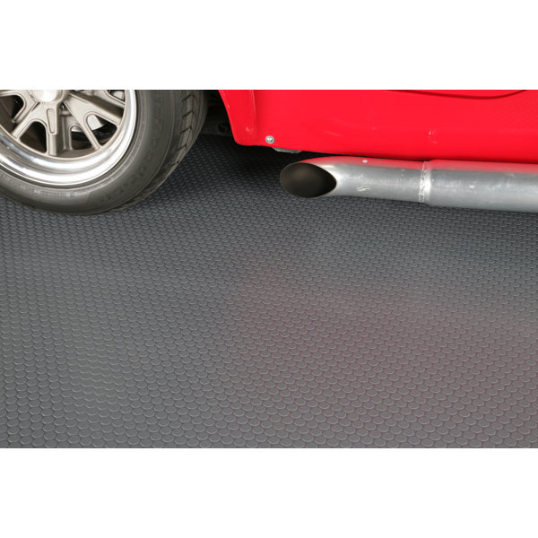 G-Floor Coin 10'x24' Garage Floor Mat in Slate Grey 