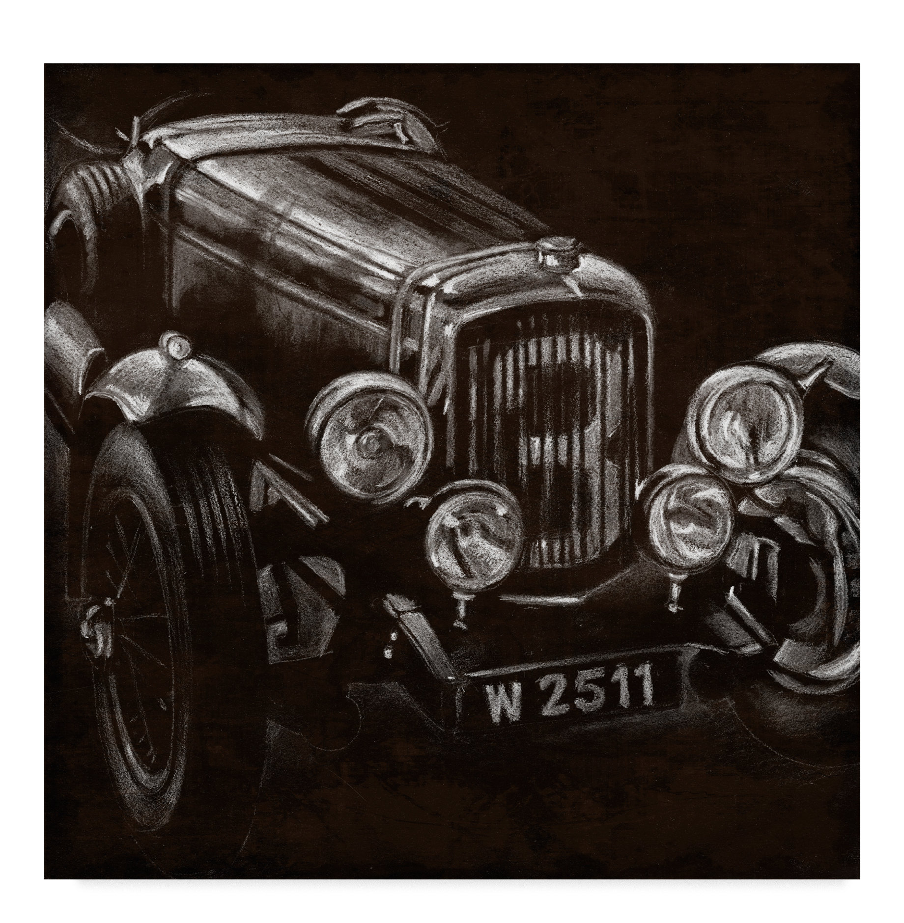 East Urban Home Vintage Grand Prix I Watercolor Painting Print On Wrapped Canvas Wayfair