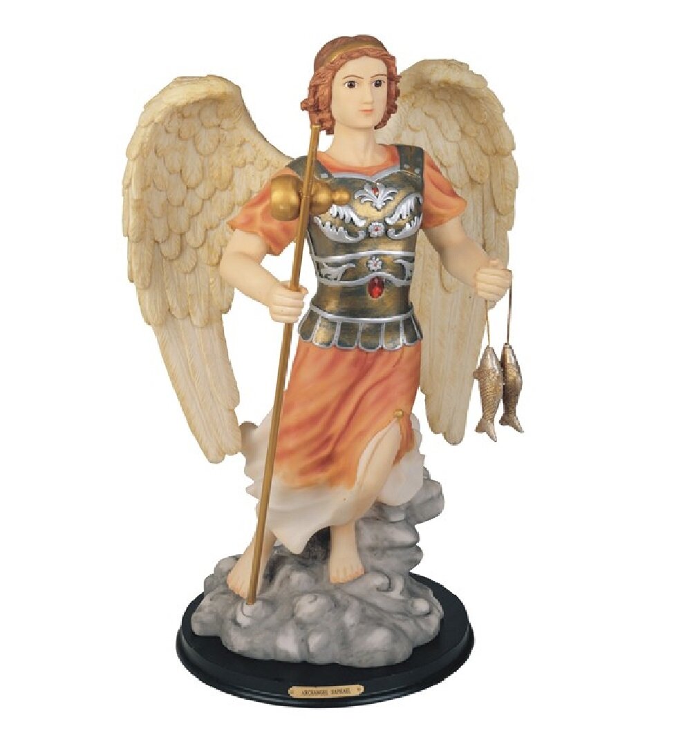 Canora Grey Reber Archangel Raphael Statue Holy Figurine | Wayfair