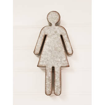 Williston Forge Metal Woman Bathroom Wall Decor Wayfair