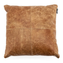 leather accent pillows
