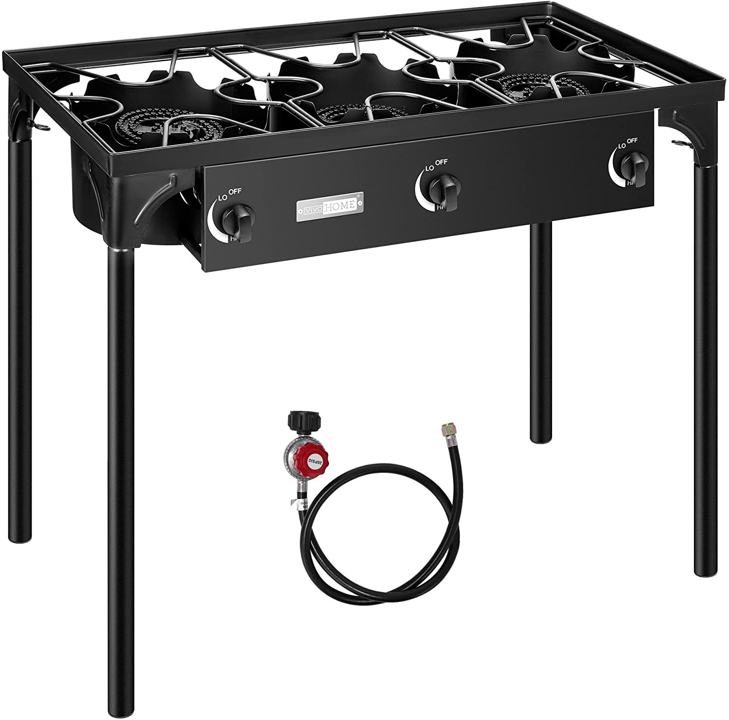 three burner outdoor cooker