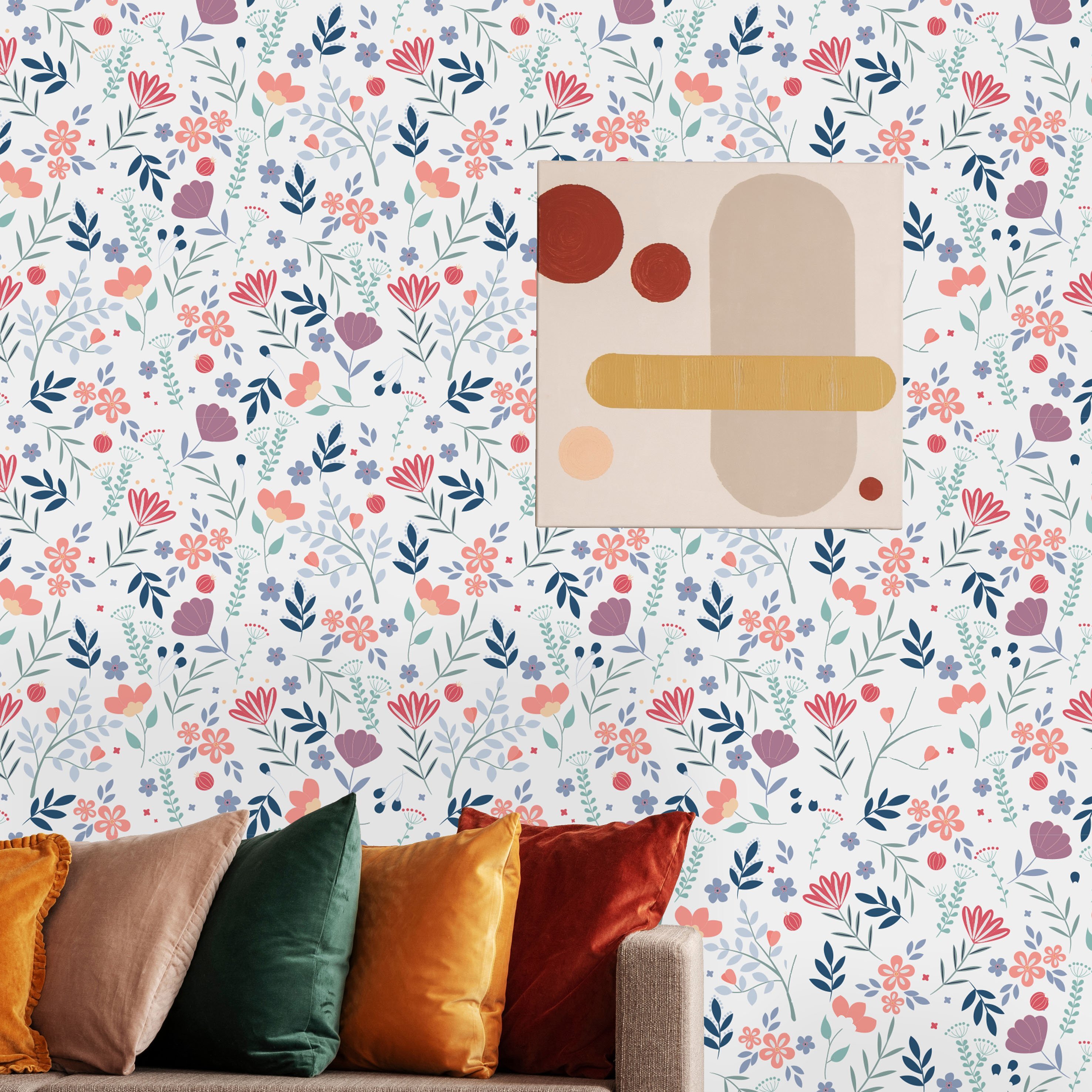 Red Barrel Studio® Athar Peel & Stick Floral Wallpaper | Wayfair